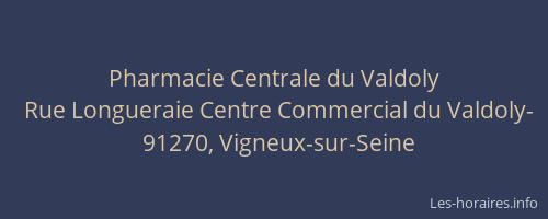 Pharmacie Centrale du Valdoly
