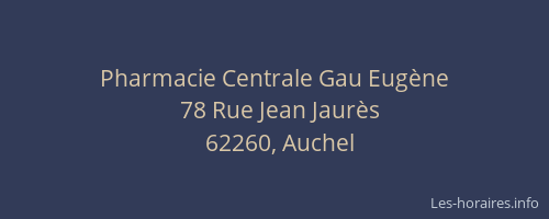 Pharmacie Centrale Gau Eugène