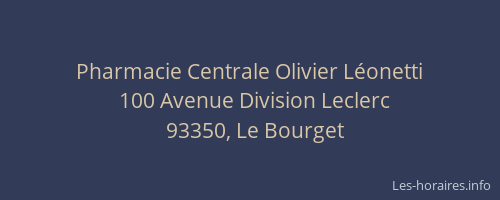 Pharmacie Centrale Olivier Léonetti