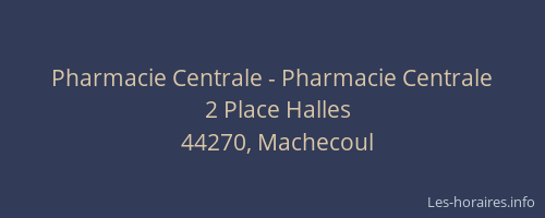 Pharmacie Centrale - Pharmacie Centrale