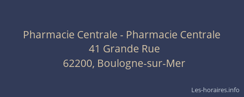 Pharmacie Centrale - Pharmacie Centrale
