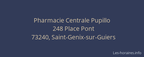 Pharmacie Centrale Pupillo
