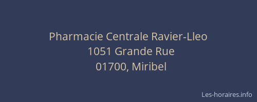 Pharmacie Centrale Ravier-Lleo