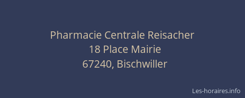 Pharmacie Centrale Reisacher