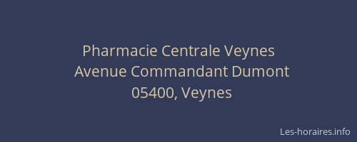 Pharmacie Centrale Veynes