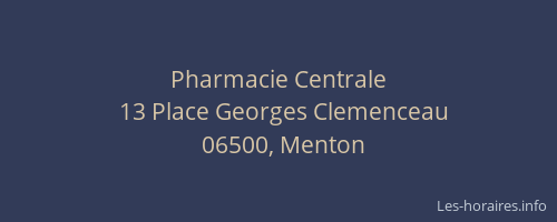 Pharmacie Centrale