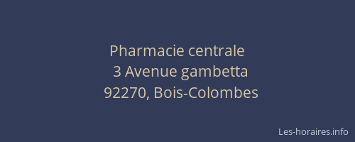Pharmacie centrale