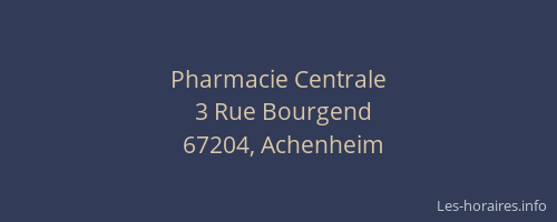 Pharmacie Centrale