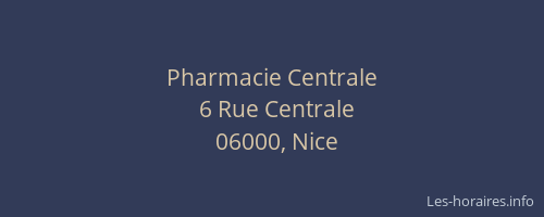 Pharmacie Centrale