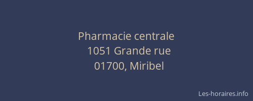 Pharmacie centrale