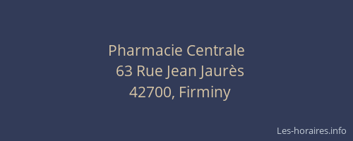 Pharmacie Centrale