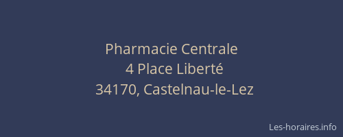 Pharmacie Centrale