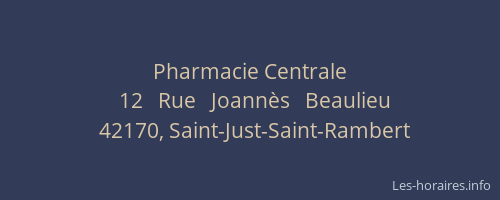 Pharmacie Centrale
