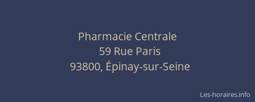 Pharmacie Centrale
