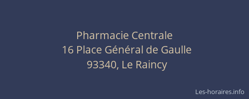 Pharmacie Centrale
