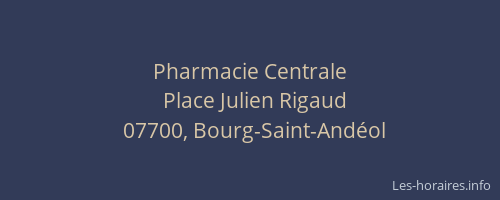 Pharmacie Centrale