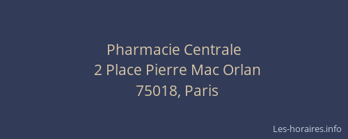 Pharmacie Centrale