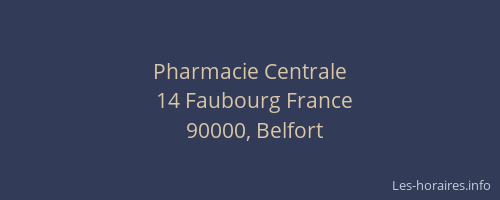 Pharmacie Centrale