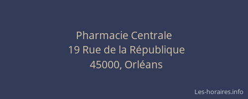 Pharmacie Centrale
