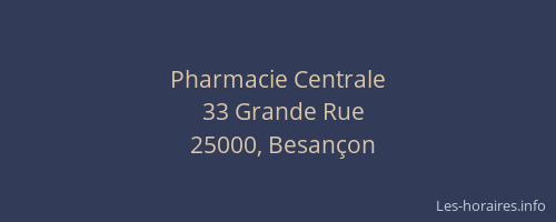 Pharmacie Centrale