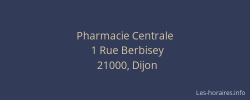 Pharmacie Centrale
