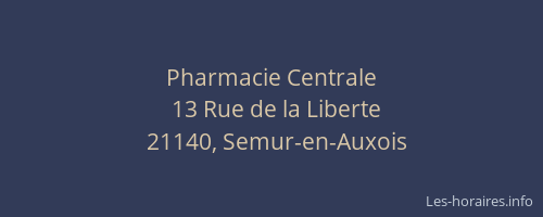 Pharmacie Centrale