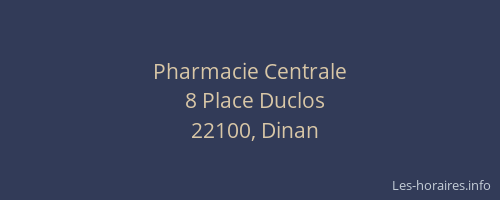 Pharmacie Centrale