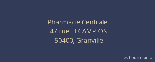 Pharmacie Centrale