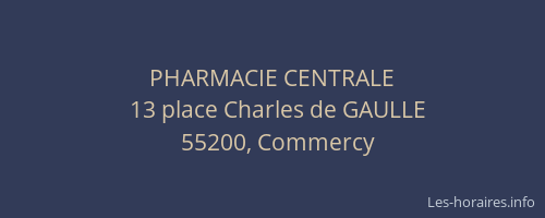 PHARMACIE CENTRALE