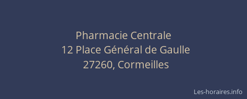 Pharmacie Centrale