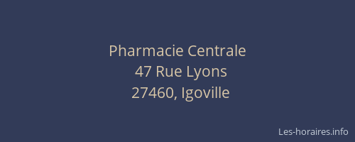 Pharmacie Centrale