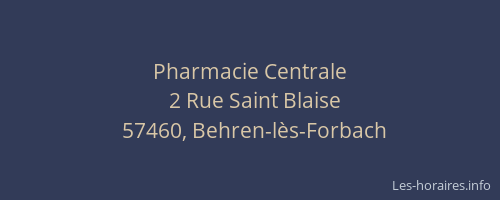 Pharmacie Centrale