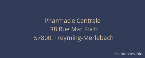 Pharmacie Centrale