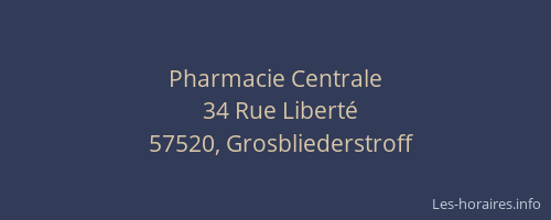 Pharmacie Centrale