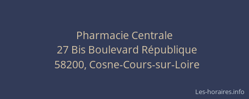 Pharmacie Centrale