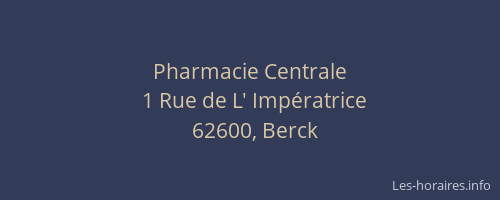 Pharmacie Centrale