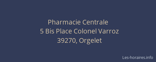 Pharmacie Centrale