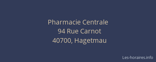 Pharmacie Centrale
