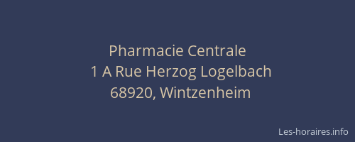 Pharmacie Centrale