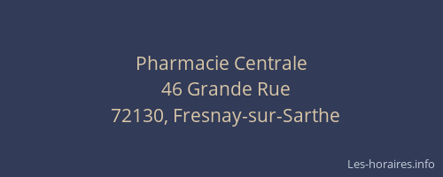 Pharmacie Centrale