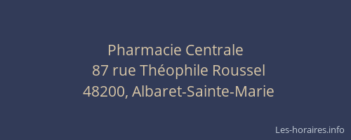 Pharmacie Centrale