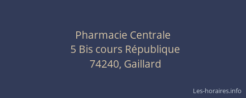 Pharmacie Centrale