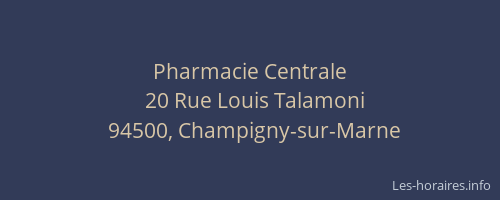 Pharmacie Centrale