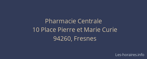 Pharmacie Centrale