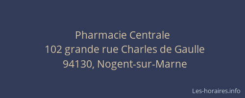Pharmacie Centrale