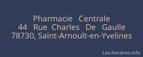 Pharmacie   Centrale