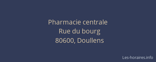 Pharmacie centrale