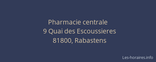 Pharmacie centrale