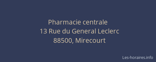 Pharmacie centrale
