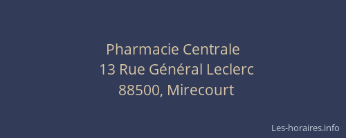 Pharmacie Centrale